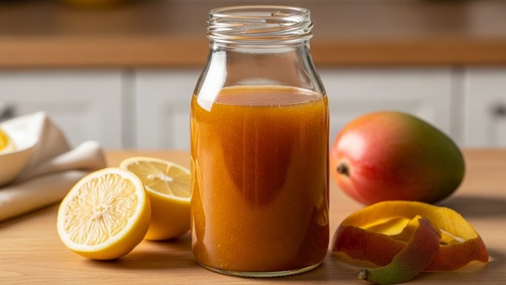 Homemade Zero-Waste Mango Peel Syrup