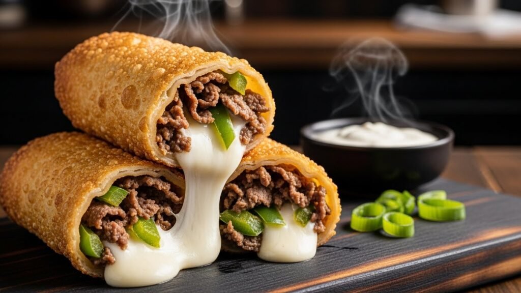 Best Philly Cheesesteak Egg Rolls Recipes Crispy & Cheesy