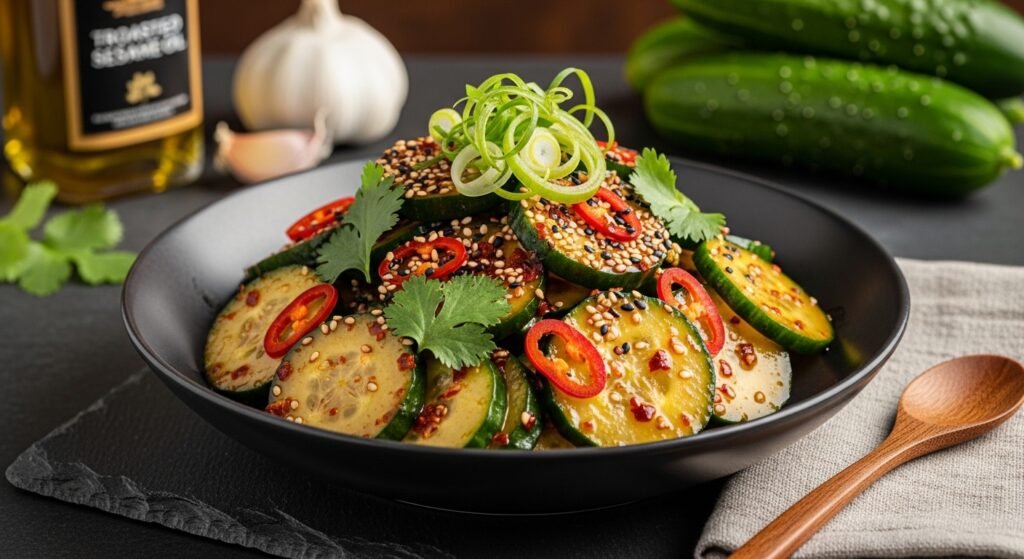 Best Spicy Marinated Cucumbers Recipe. Quick & Crunchy Side