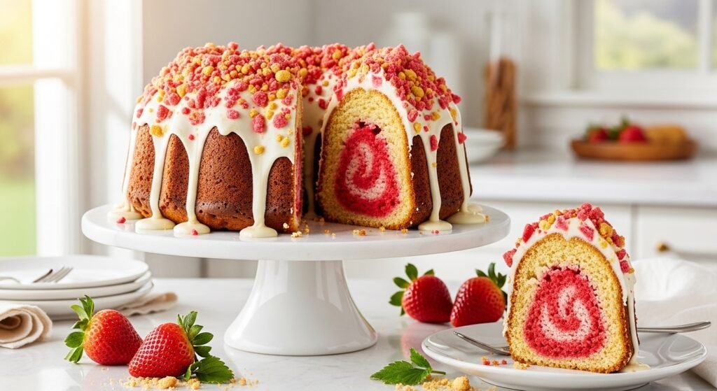 Best Strawberry Crunch Pound Cake Recipe: Easy & Mile High