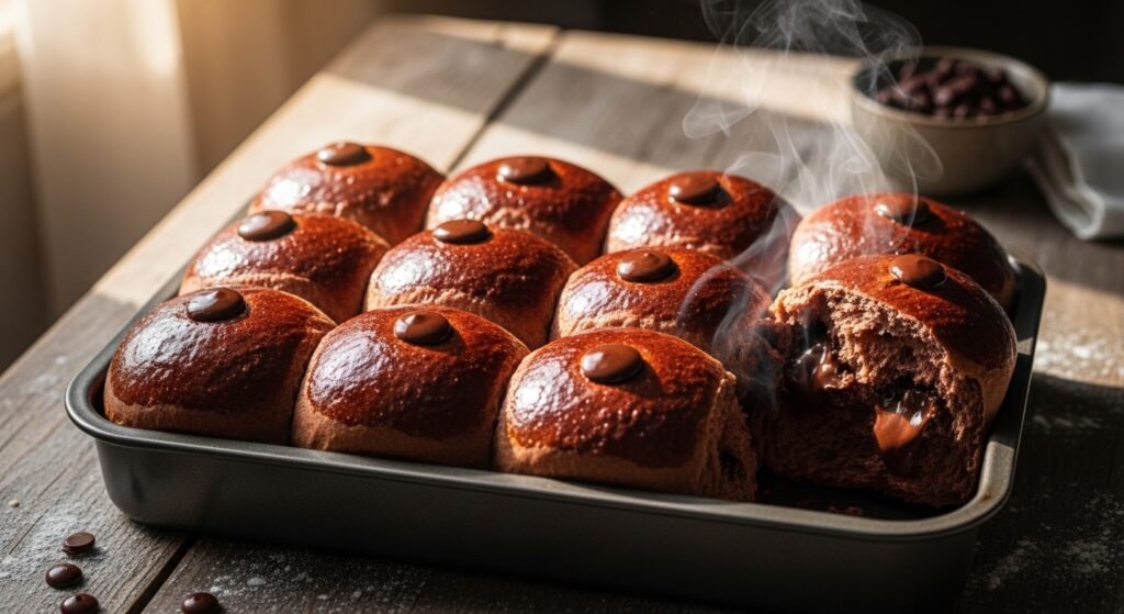 Easy Chocolate Bun Recipe: Fluffy Homemade Chocolate Buns